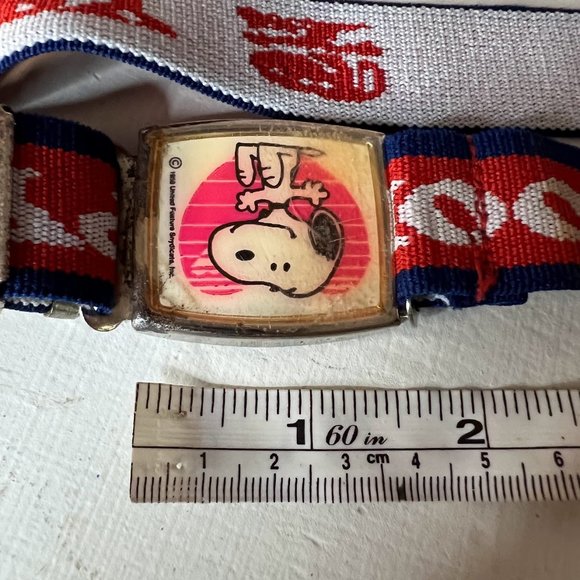 Rare Vintage Snoopy Peanuts 1950s Adjustable Elastic Belt